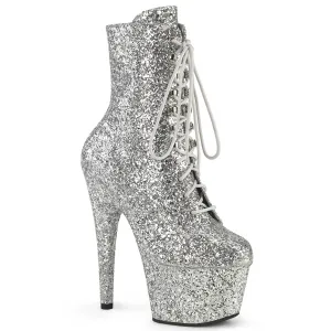 ADORE-1020GWR Pleaser Silver Glitter Sexy Platform Shoes (Pole Dancing Heels)