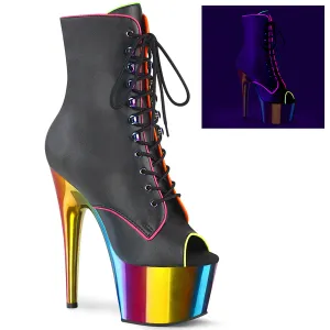 ADORE-1021RC-02 Pleaser Black Faux Leather Sexy Platform Shoes (Pole Dancing Heels)