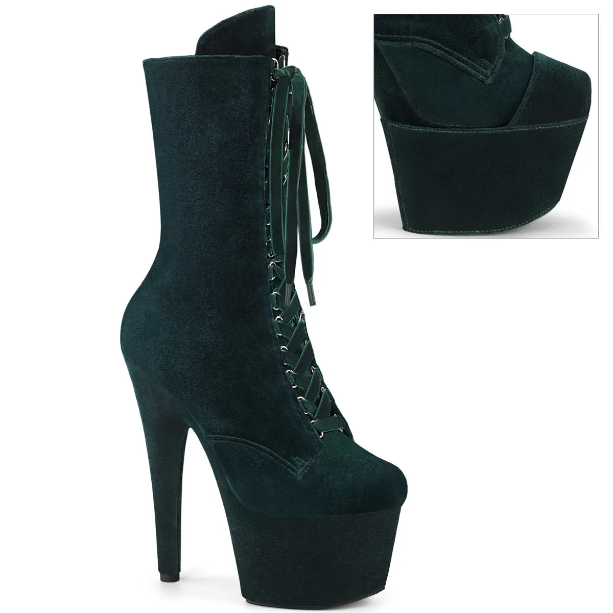 ADORE-1045VEL Pleaser Emerald Green Sexy Platform Shoes (Pole Dancing Heels)