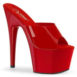ADORE-701N Pleaser Red (Jelly-Like) TPU/Red Sexy Platform Shoes (Pole Dancing Heels)
