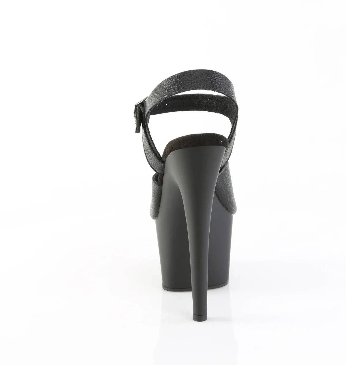 ADORE-708UL Pleaser Black Faux Leather Sexy Platform Shoes (Pole Dancing Heels)