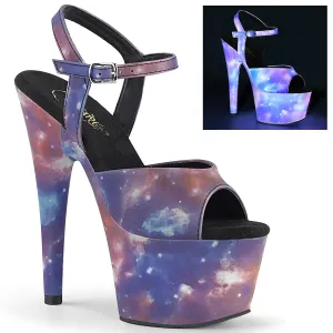 ADORE-709REFL Pleaser Purple-Blue Reflective/Purple-Blue Refle Sexy Platform Shoes (Pole Dancing Heels)