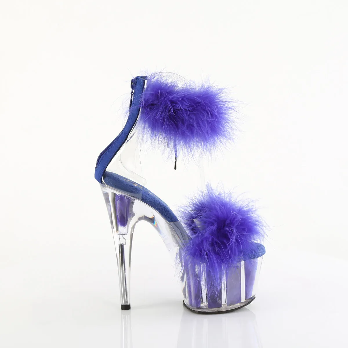 ADORE-724F Pleaser Clear/Royal Blue Sexy Platform Shoes (Pole Dancing Heels)