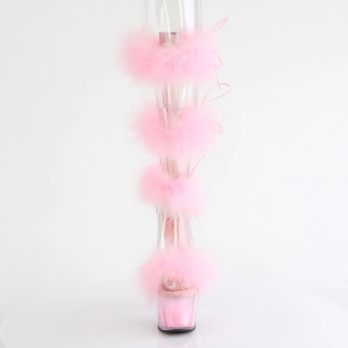 ADORE-728F Pleaser Clear/Baby Pink Sexy Platform Shoes (Pole Dancing Heels)