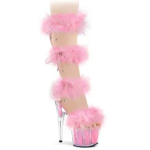 ADORE-728F Pleaser Clear/Baby Pink Sexy Platform Shoes (Pole Dancing Heels)
