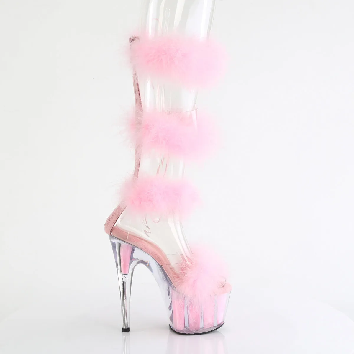 ADORE-728F Pleaser Clear/Baby Pink Sexy Platform Shoes (Pole Dancing Heels)