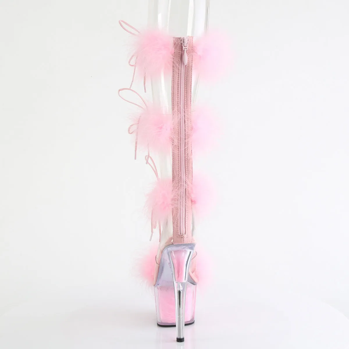 ADORE-728F Pleaser Clear/Baby Pink Sexy Platform Shoes (Pole Dancing Heels)