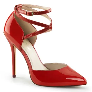 AMUSE-25 Pleaser Red Patent Sexy Single Sole Shoes (Fetish Footwear)