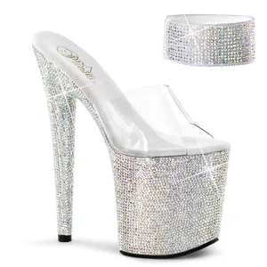 BEJEWELED-812RS Pleaser Clear/Silver Multi Sexy Platform Shoes (Pole Dancing Heels)