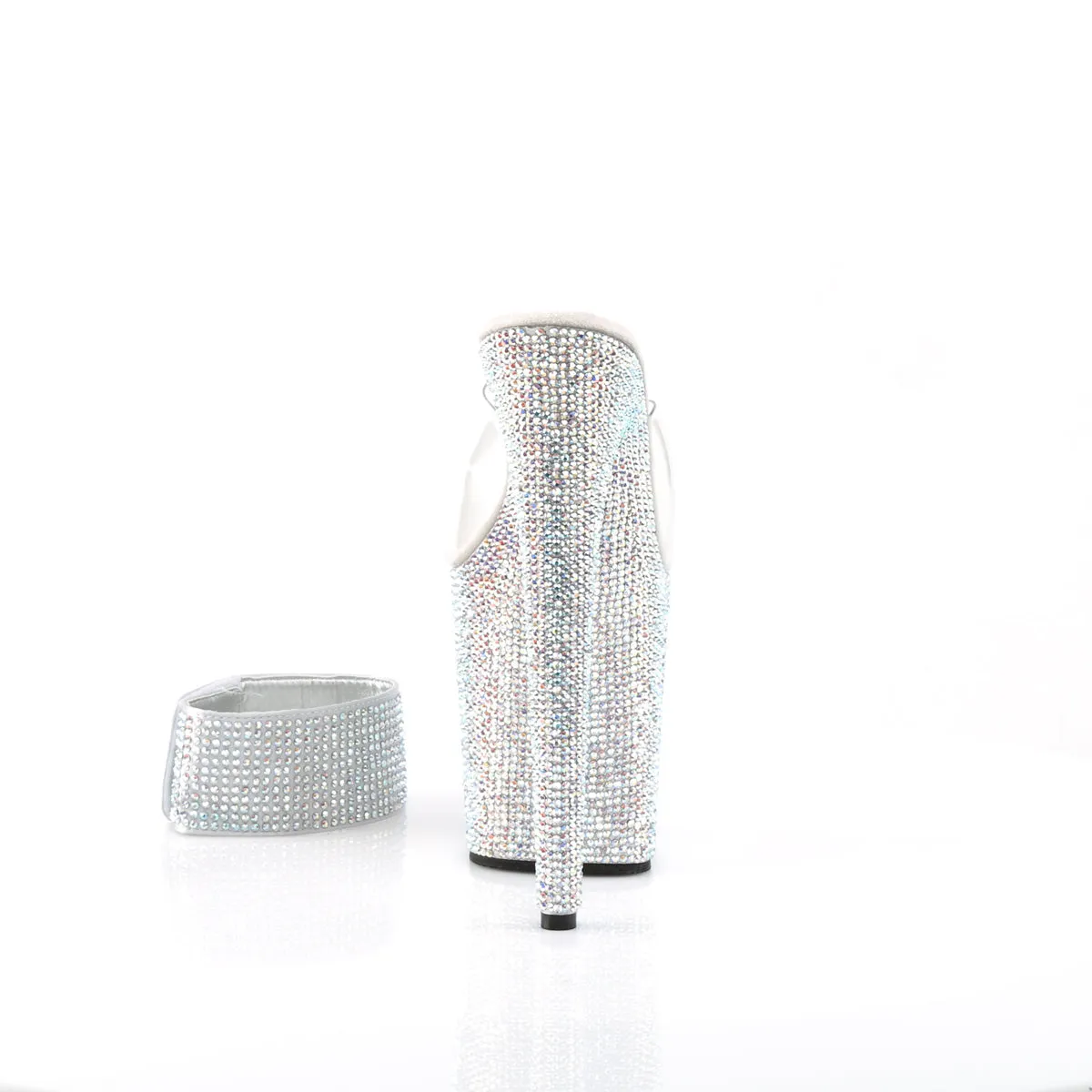 BEJEWELED-812RS Pleaser Clear/Silver Multi Sexy Platform Shoes (Pole Dancing Heels)