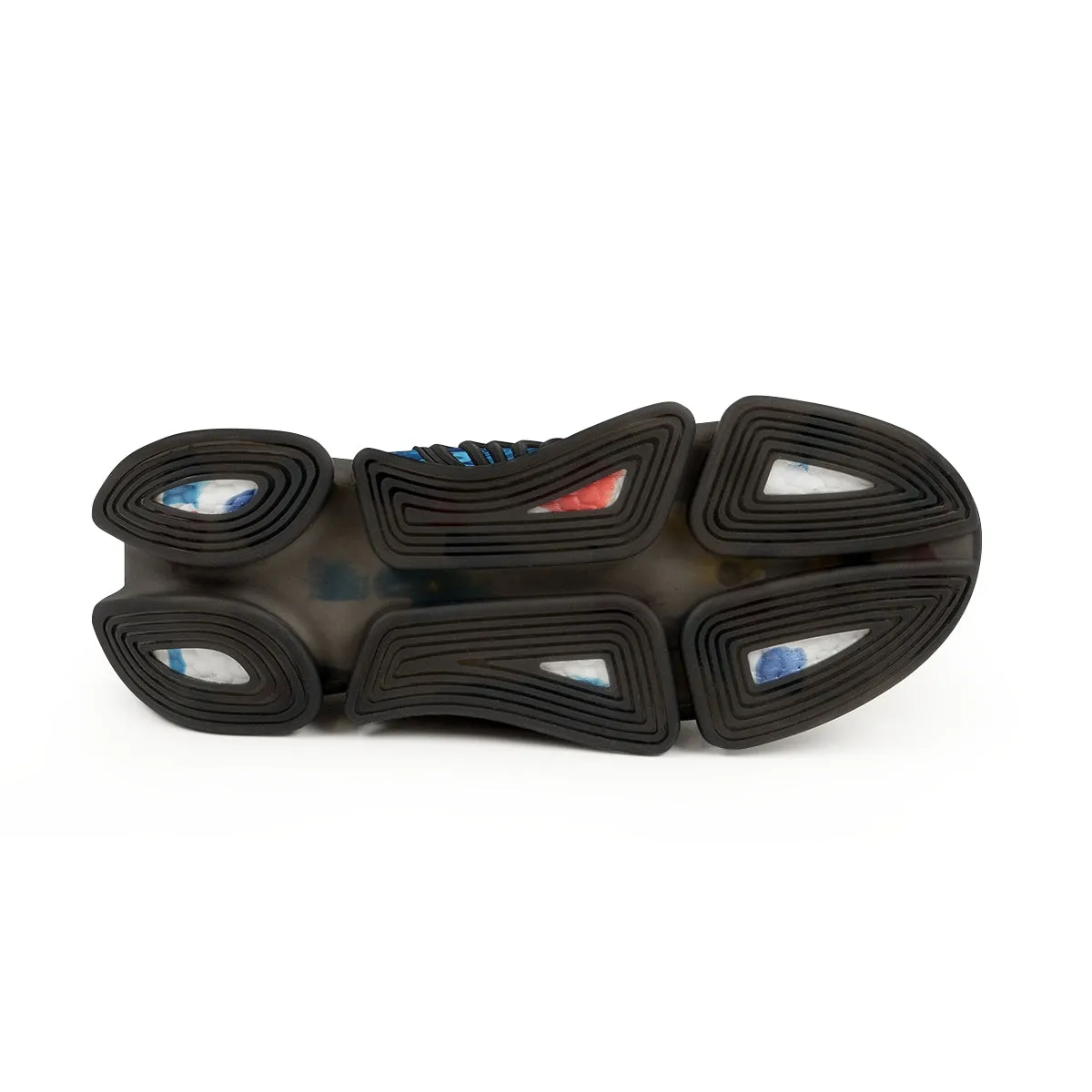 Blue Blur Graffiti Men's Mesh Sports Sneakers