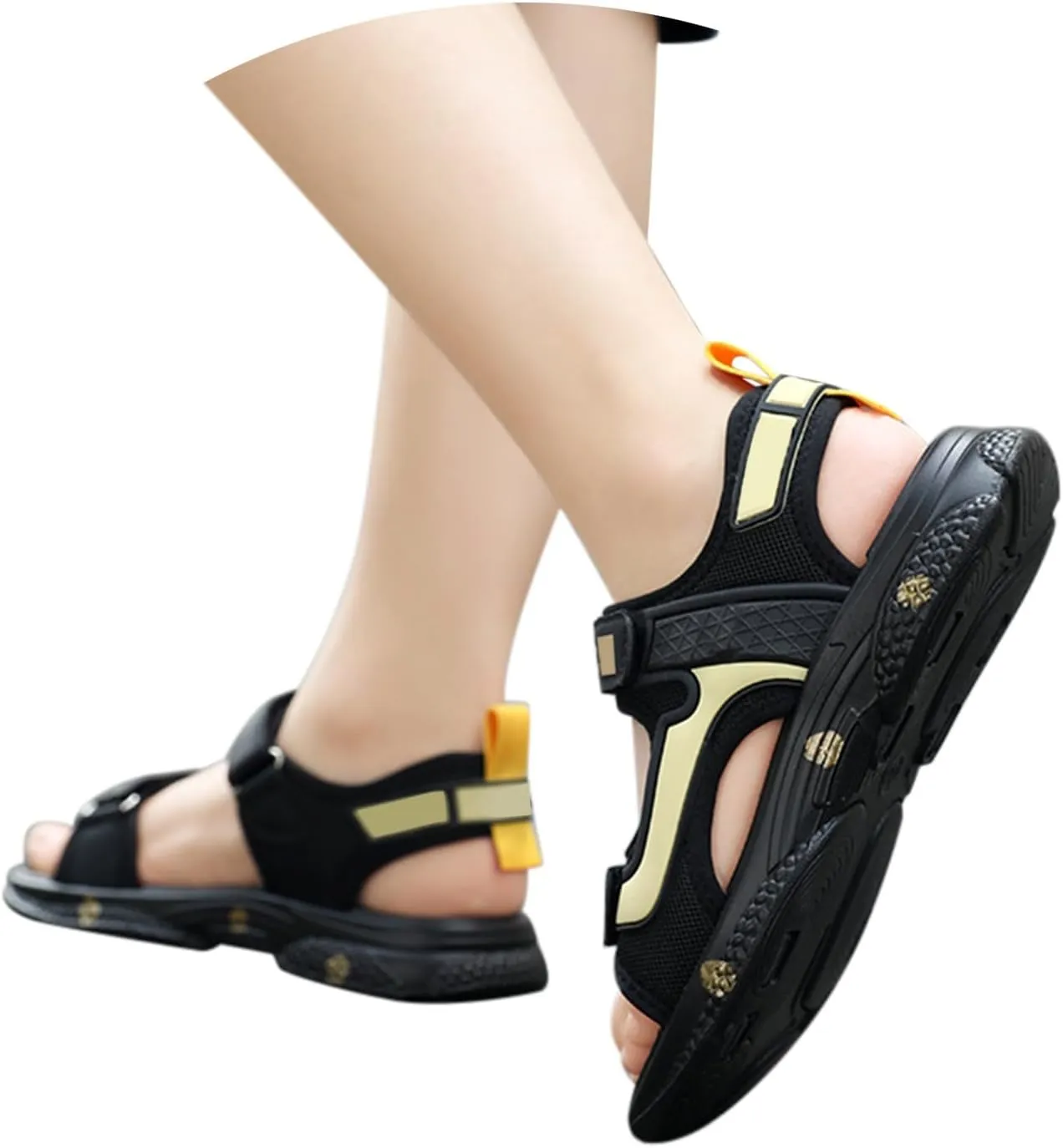 Boys Sandals Double Adjustable Straps Non-slip Lightweight Open Toe Sport Sandals Kids Soft Summer Beach Pool Shoes