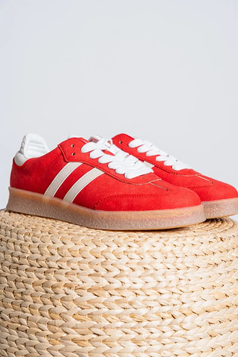 Christi double stripe sneaker vintage red