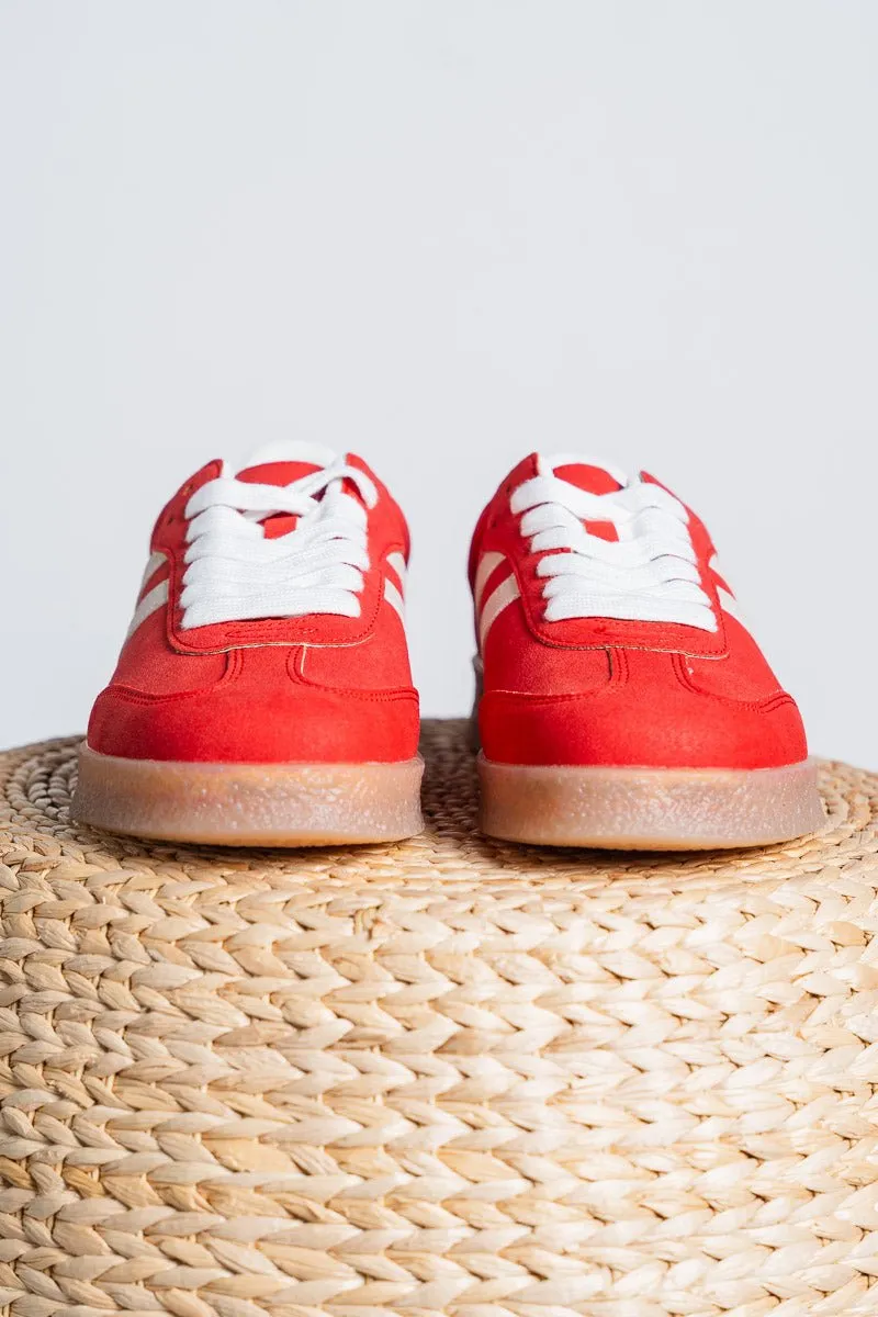 Christi double stripe sneaker vintage red