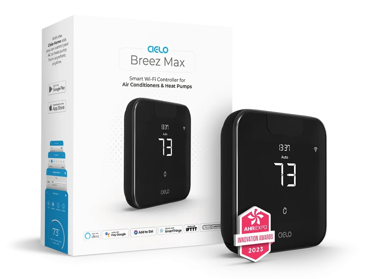Cielo BM101WA Breez Max, Mini-Split Smart Thermostat, Black