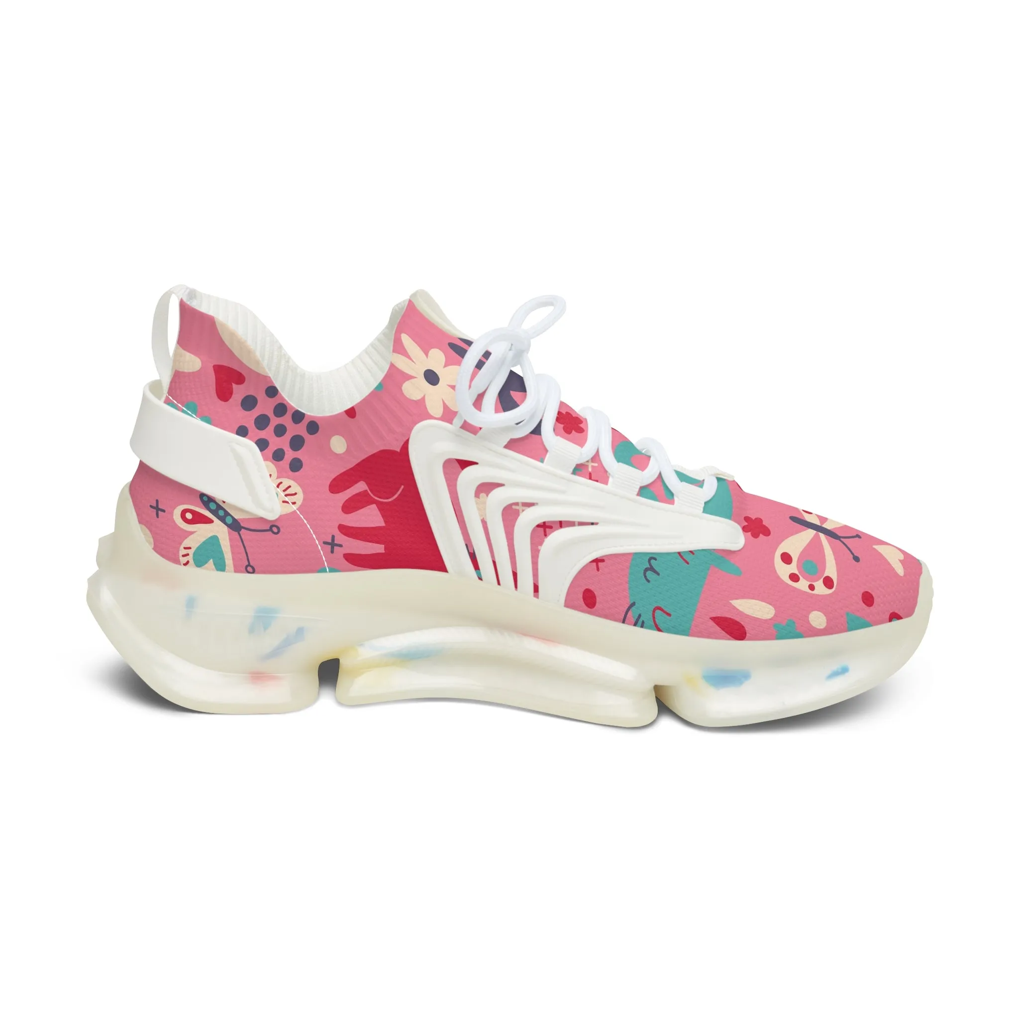 Colorful Floral Women's Mesh Sneakers - Trendy and Comfortable Footwear