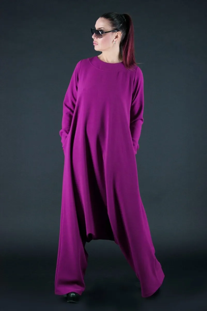 Dark Red Harem Jumpsuit  ERNA