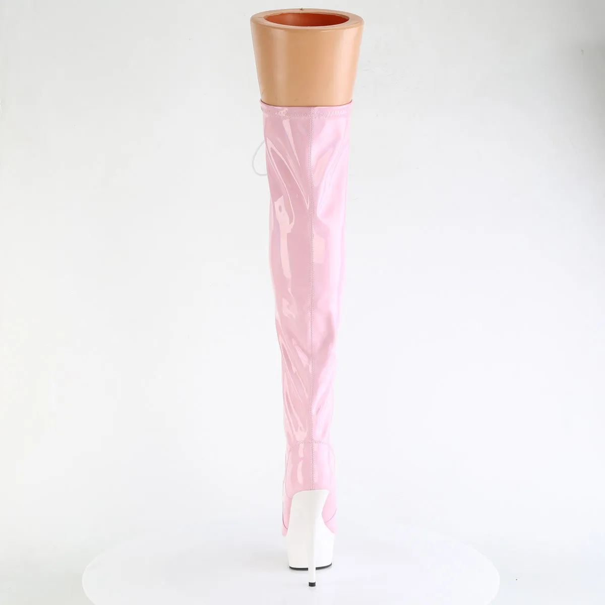 DELIGHT-3029 Pleaser Baby Pink Hologram Sexy Platform Shoes (Pole Dancing Heels)