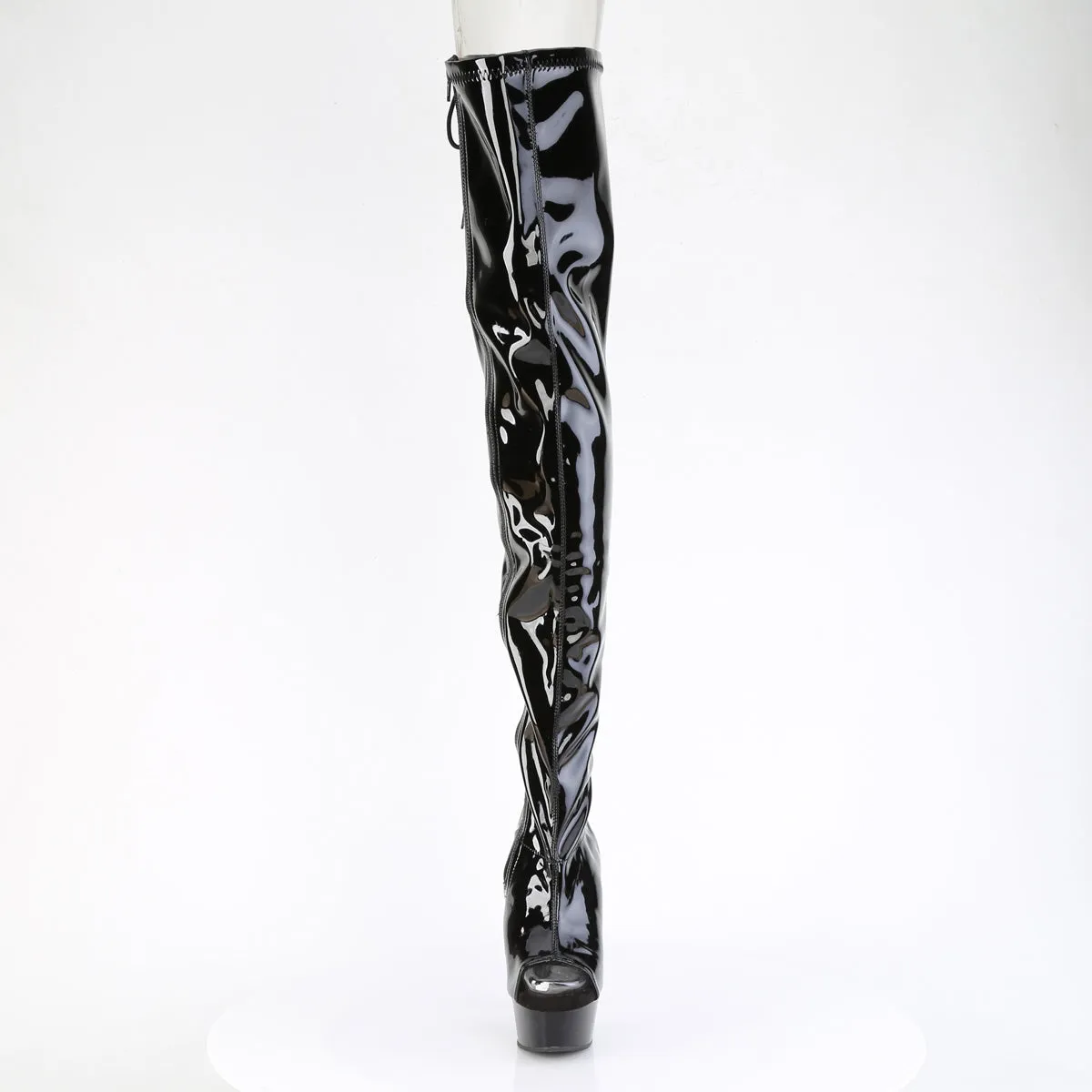 DELIGHT-4017 Pleaser Black Patent Sexy Platform Shoes (Pole Dancing Heels)