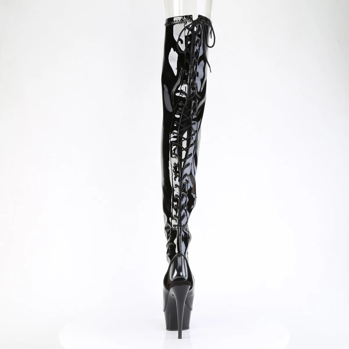 DELIGHT-4017 Pleaser Black Patent Sexy Platform Shoes (Pole Dancing Heels)