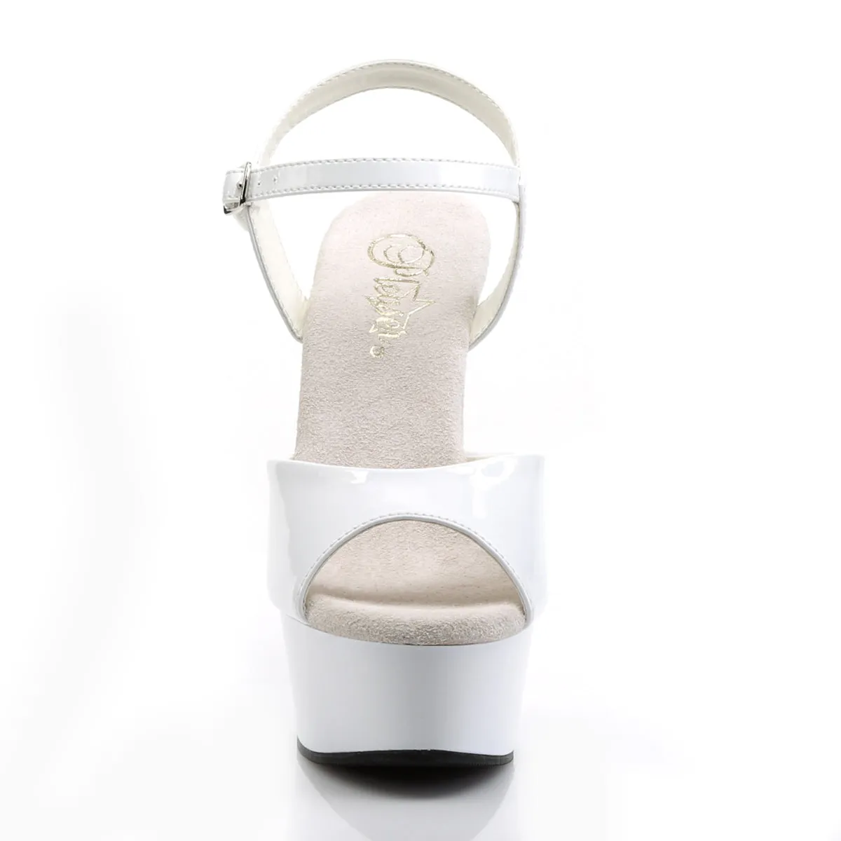 DELIGHT-609 Pleaser White Patent Sexy Platform Shoes (Pole Dancing Heels)