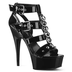 DELIGHT-658 Pleaser Black Patent Sexy Platform Shoes (Pole Dancing Heels)