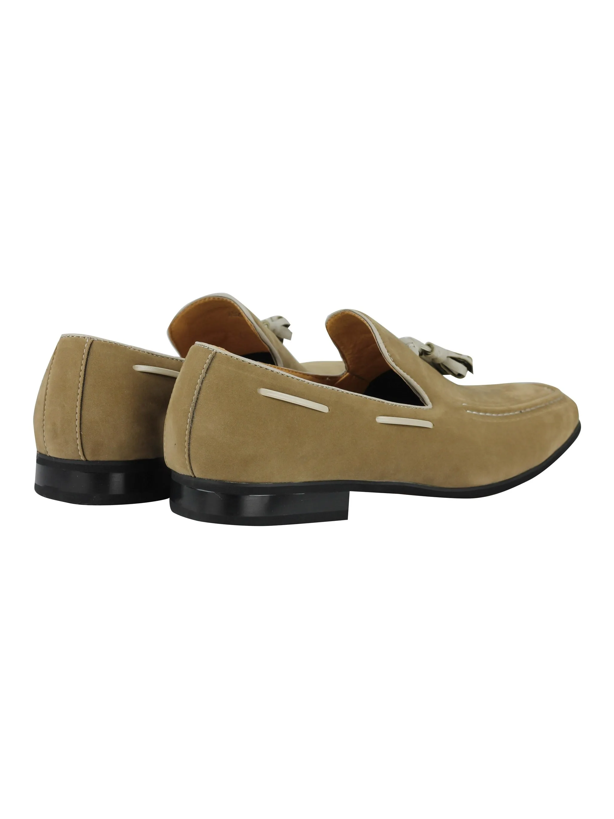 Faux Suede Leather Tassel Loafers