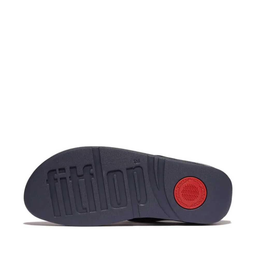 FitFlop Fino Bauble Bead Leather Sandals - Midnight Navy