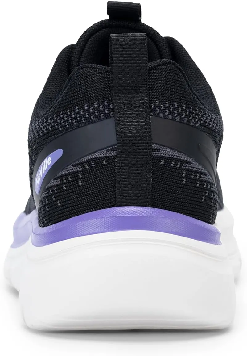 FitVille Women's Wide Walking Shoes Lightweight Sneakers for Women Wide Width for Flat Foot Plantar Fasciitis Heel Pain Relief - Cloud Walker V8