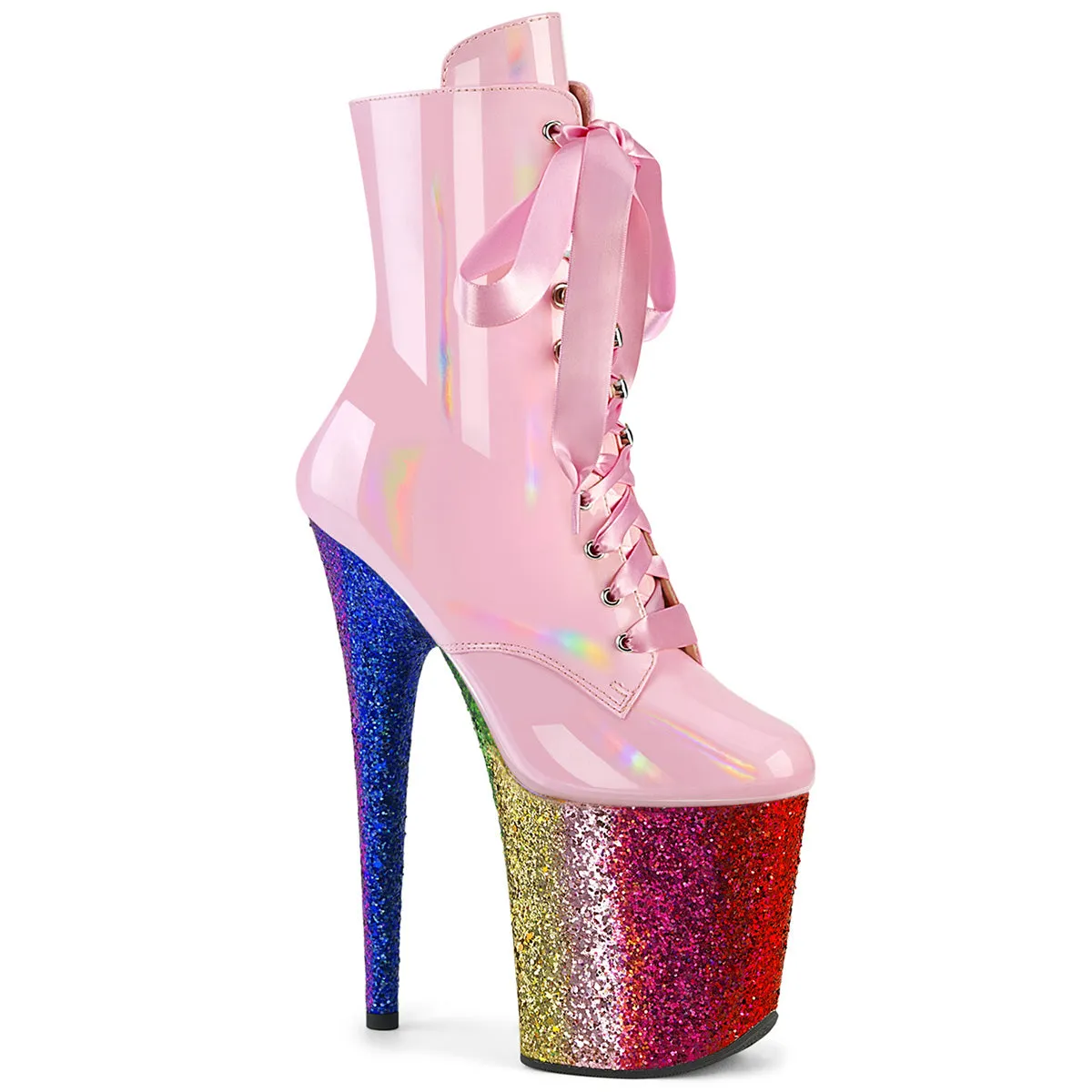 FLAMINGO-1020HG Pleaser Baby Pink Patent Sexy Platform Shoes (Pole Dancing Heels)