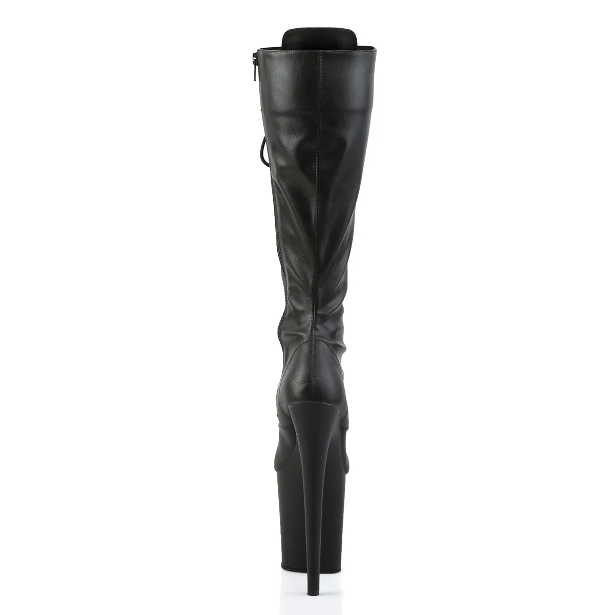 FLAMINGO-2023 Pleaser Black Faux Leather Sexy Platform Shoes (Pole Dancing Heels)