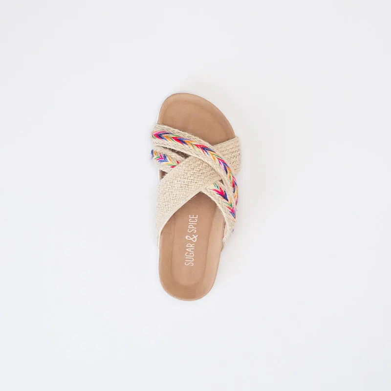 Girls Crossover Weave Sandal _ 155007