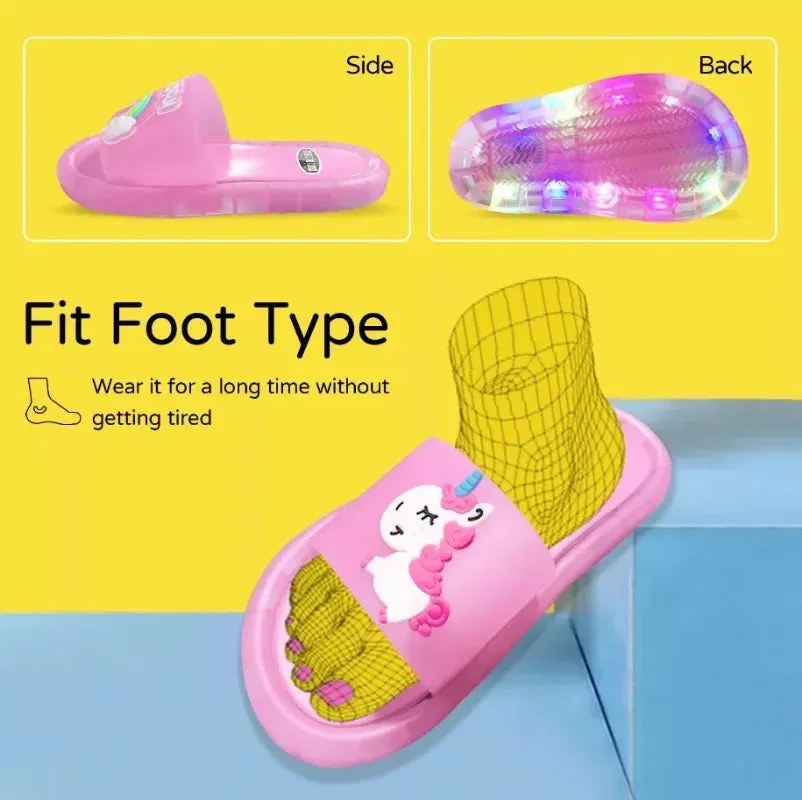 Girls Light Up Unicorn Flip-Flops