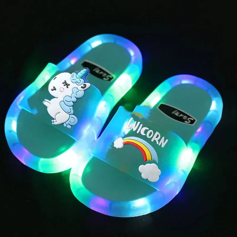 Girls Light Up Unicorn Flip-Flops
