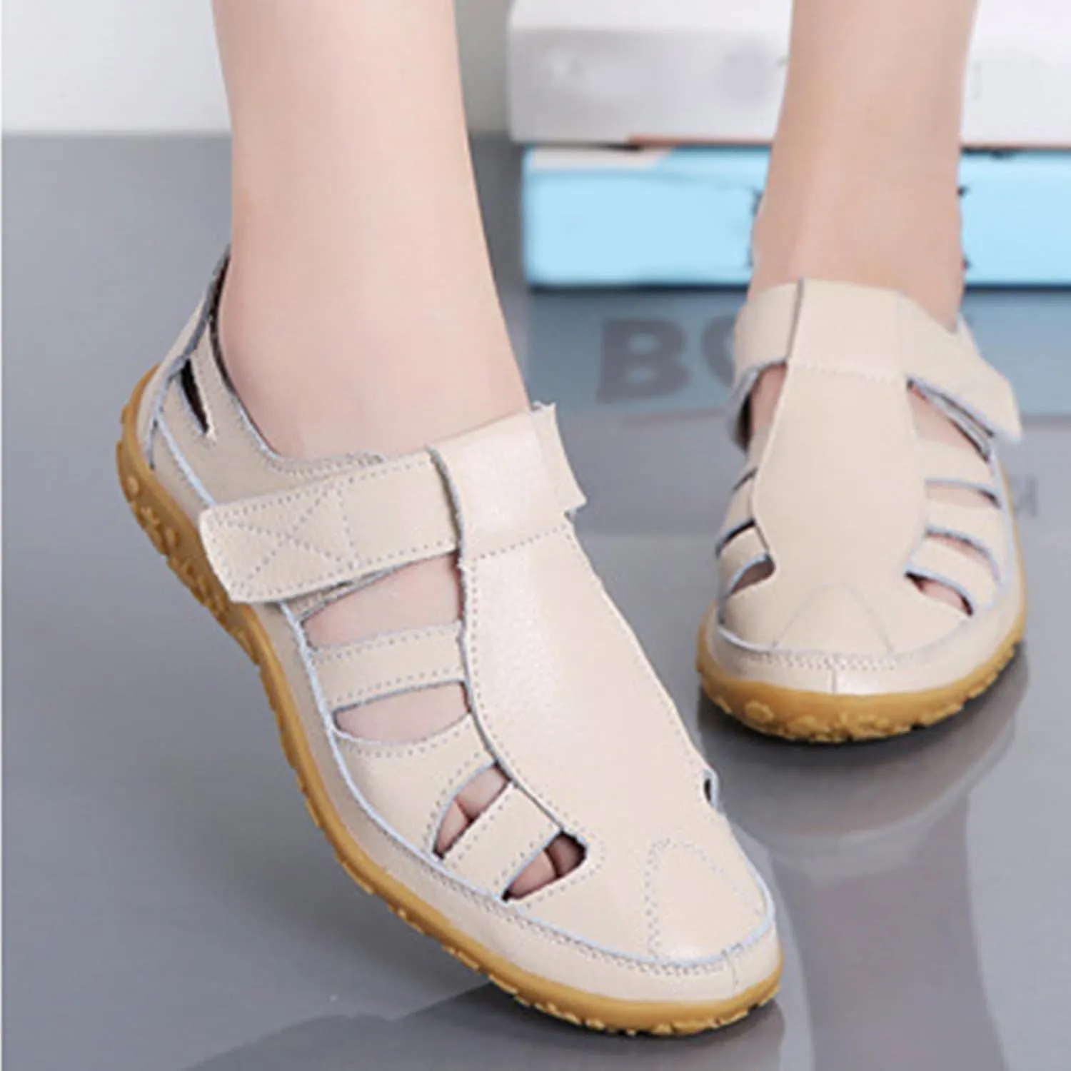 Gladiator Sandals For Women Dressy Summer Closed Toe Non Slip Sandals Comfortable Hollow Out Soft Cushion Sandal Summer Outdoor Beach Athletic Shoes