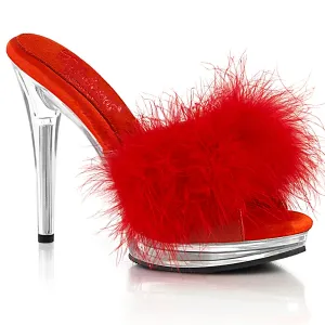 GLORY-501F-8 Fabulicious 5" Glory Red Faux Leather Sexy Shoes (High Heels)
