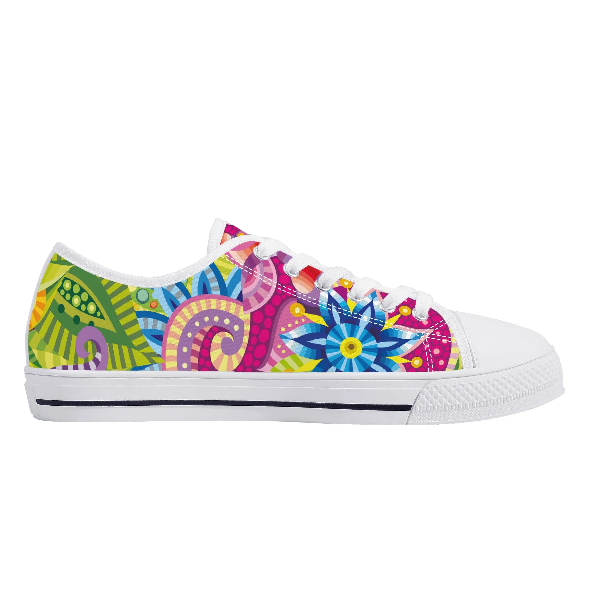 Hippie Summer Floral Canvas Sneakers