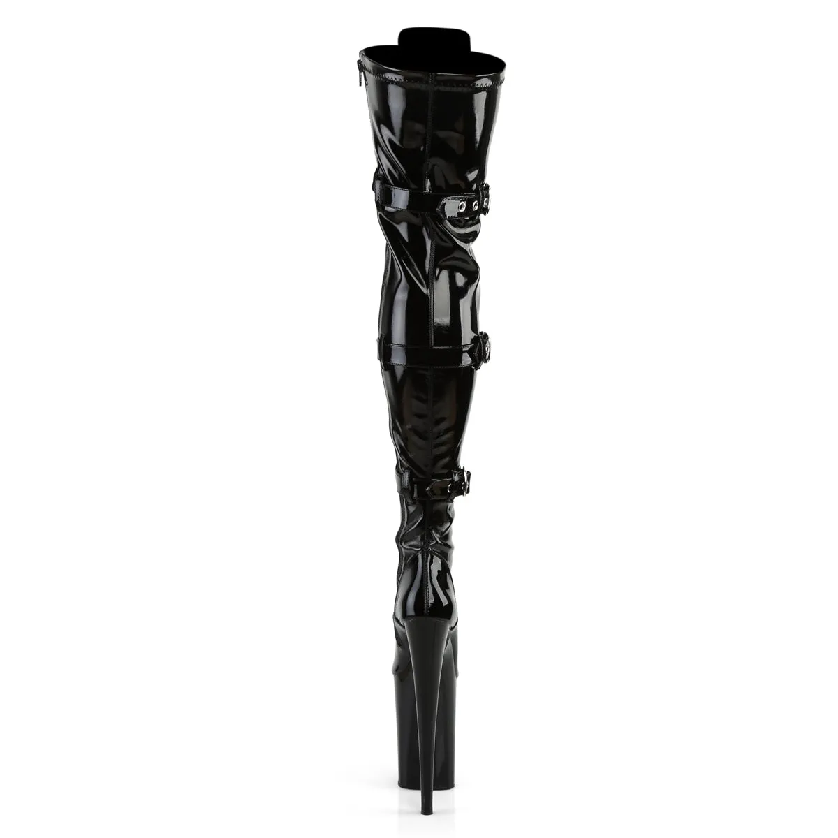 INFINITY-3028 Pleaser Black Stretch Patent Sexy Platform Shoes (Pole Dancing Heels)