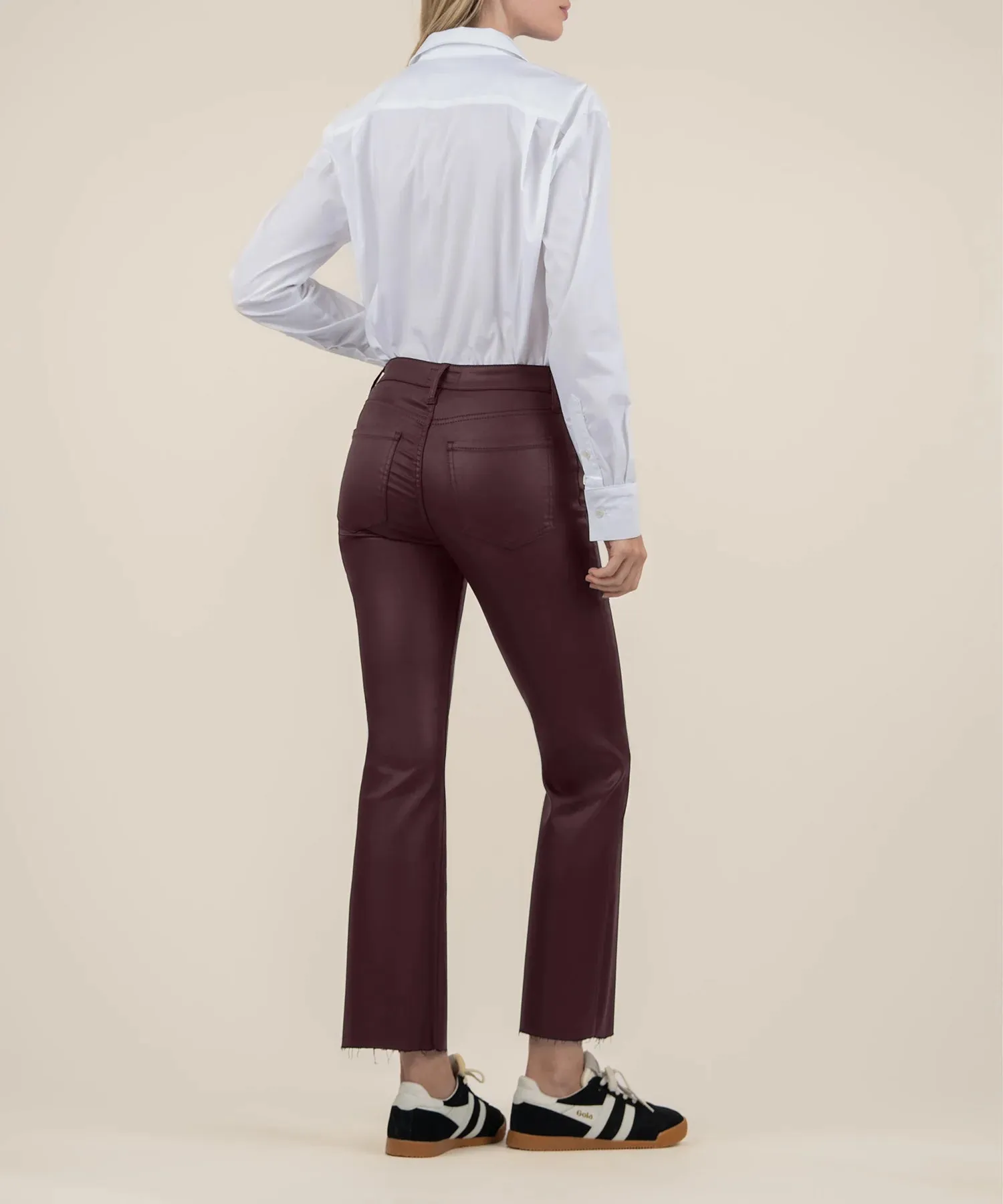 KELSEY HIGH RISE ANKLE FLARE WITH RAW HEM