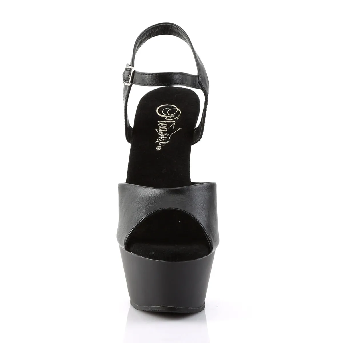 KISS-209 Pleaser Black Faux Leather Sexy Platform Shoes (Pole Dancing Heels)