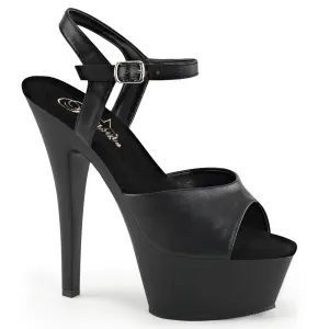 KISS-209 Pleaser Black Faux Leather Sexy Platform Shoes (Pole Dancing Heels)