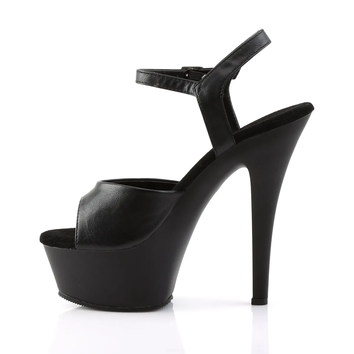 KISS-209 Pleaser Black Faux Leather Sexy Platform Shoes (Pole Dancing Heels)
