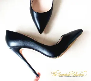 Leather Stilettos High Heels Shoes