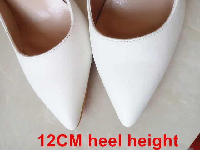 Leather Stilettos High Heels Shoes