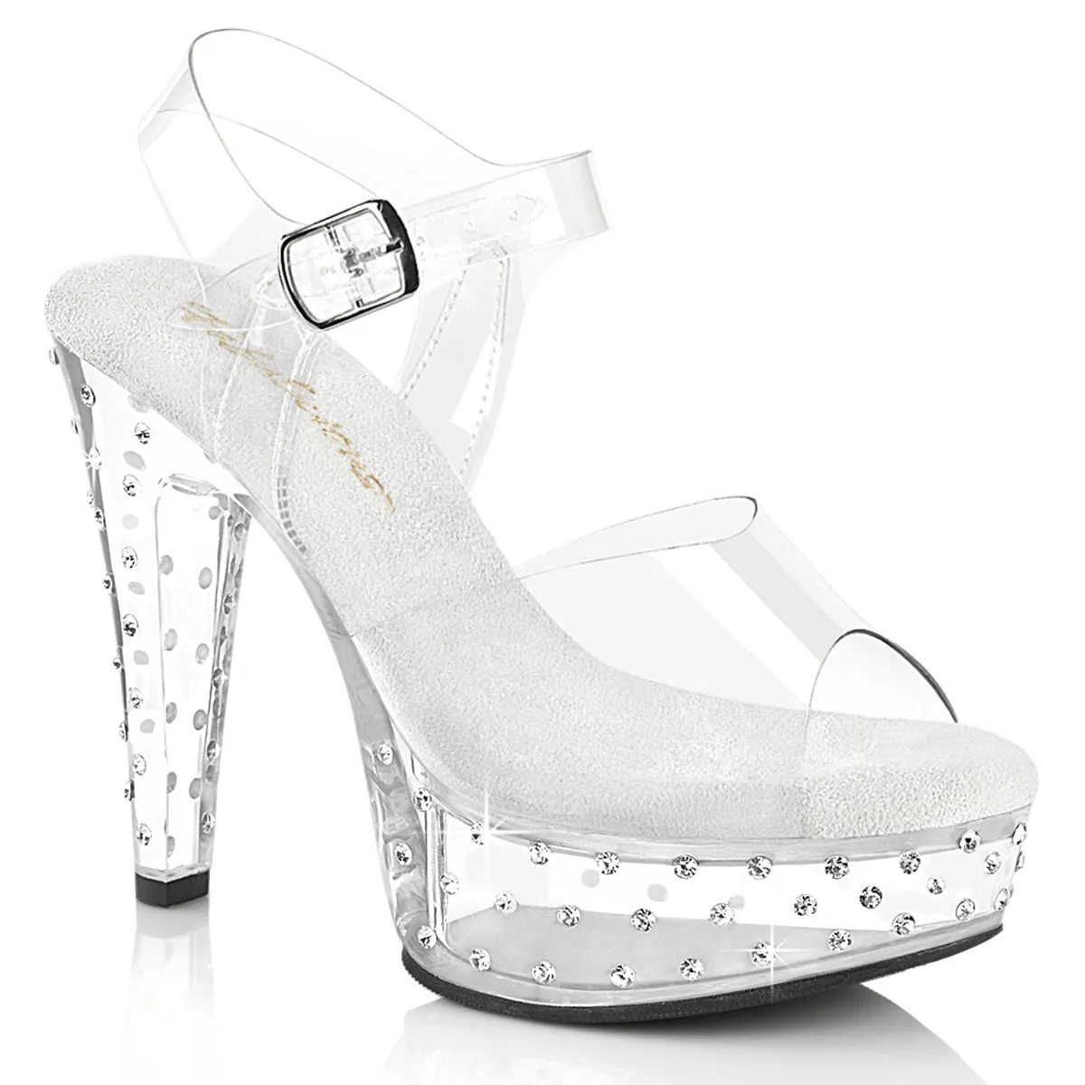 MARTINI-508SDT Fabulicious 5" Martini Clear Sexy Shoes (Posing Shoes)