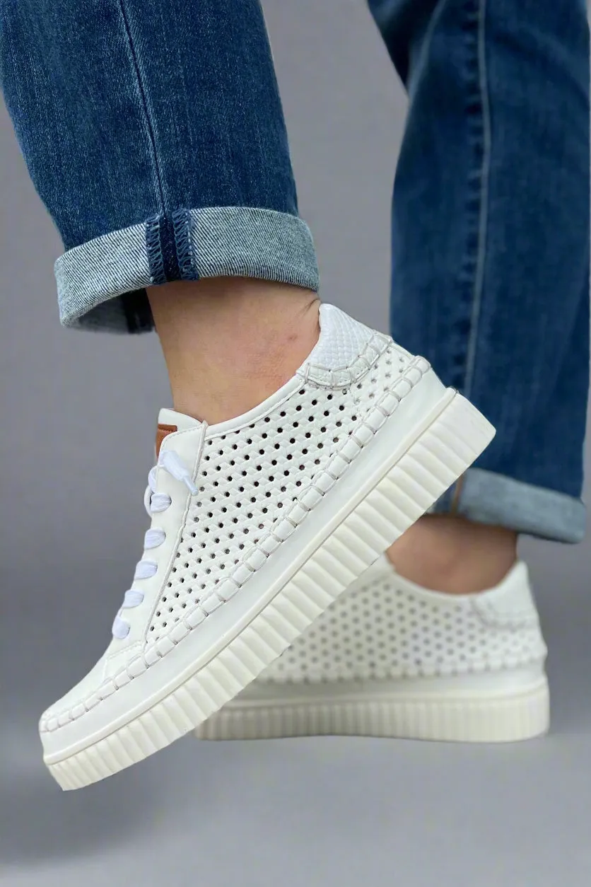 Mazal Perf Sneaker - White