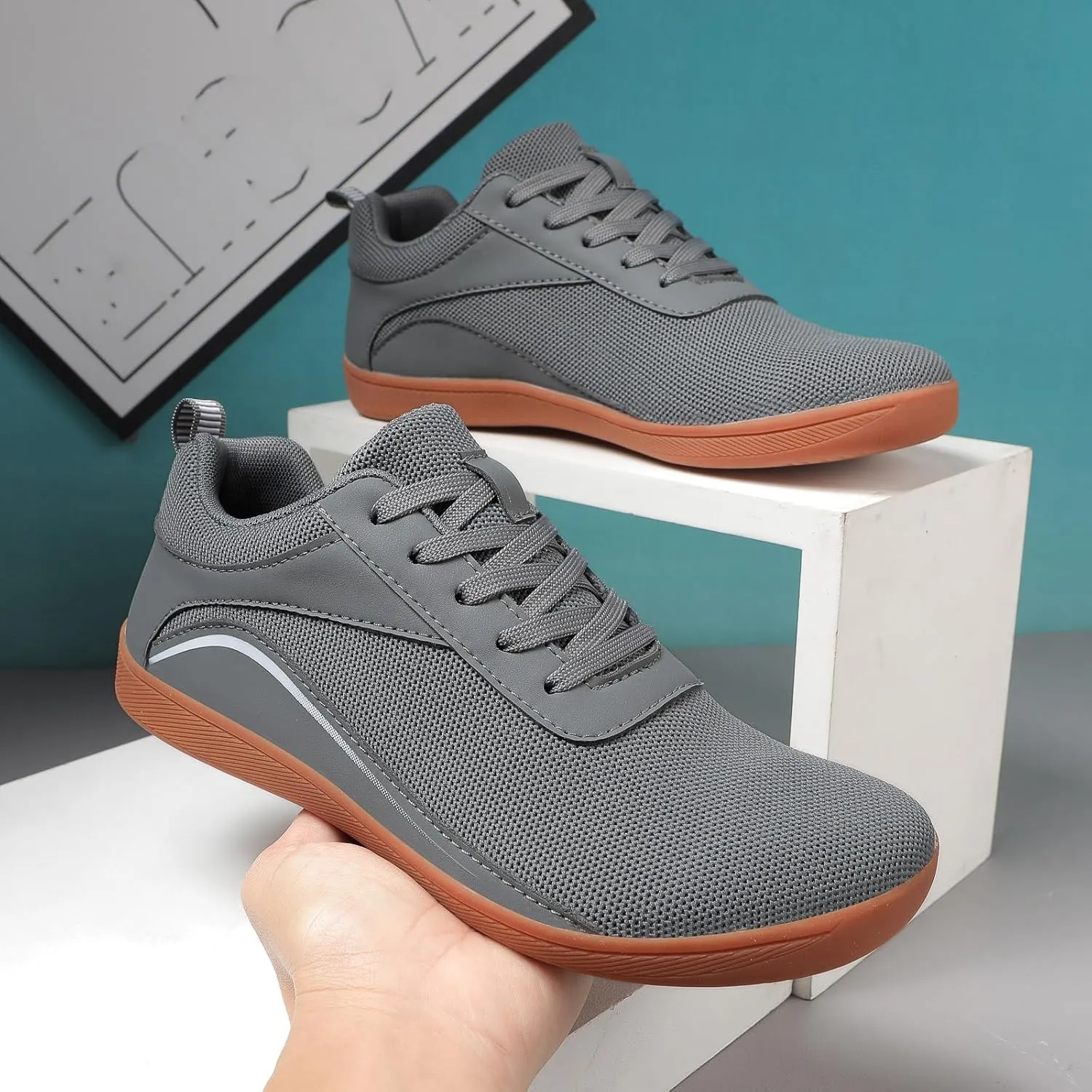 Men's Fashion Versatile Walking Shoes Comfortable Breathable Lace Up Sneaker Men's Comfortable Diabetic Shoes