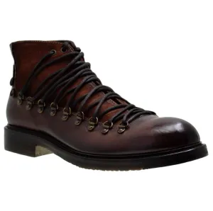 Men's Italian Shoes Jo Ghost 1357 Brown leather Hiker Boots last pair size 40