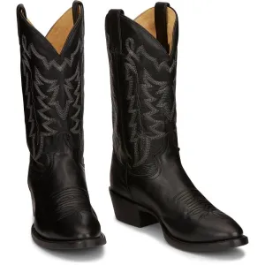 Men's Justin Hayne Black Cowhide R Toe Boot