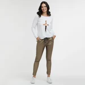Metallic Jogger Pants - Gold